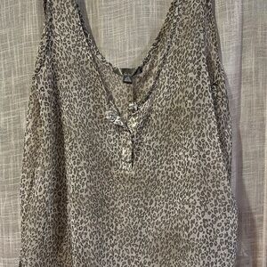 Leopard Print Sleeveless Top
